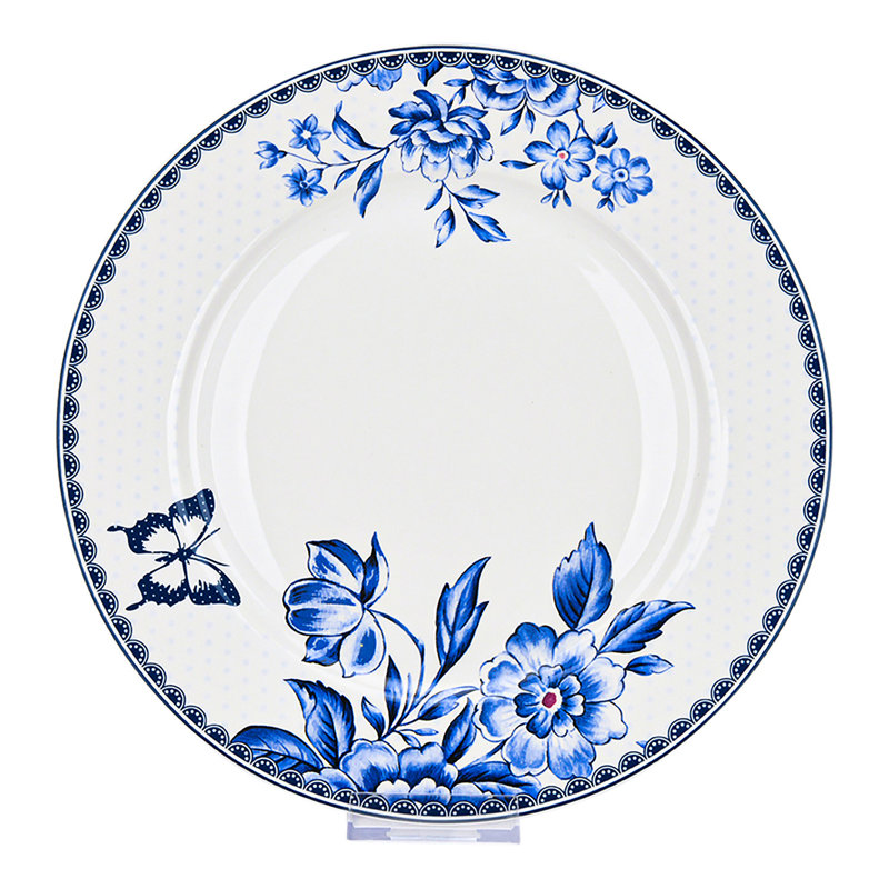 STP Goods Vintage Indigo Bone China Dinner Plate Set Of 4 Wayfair
